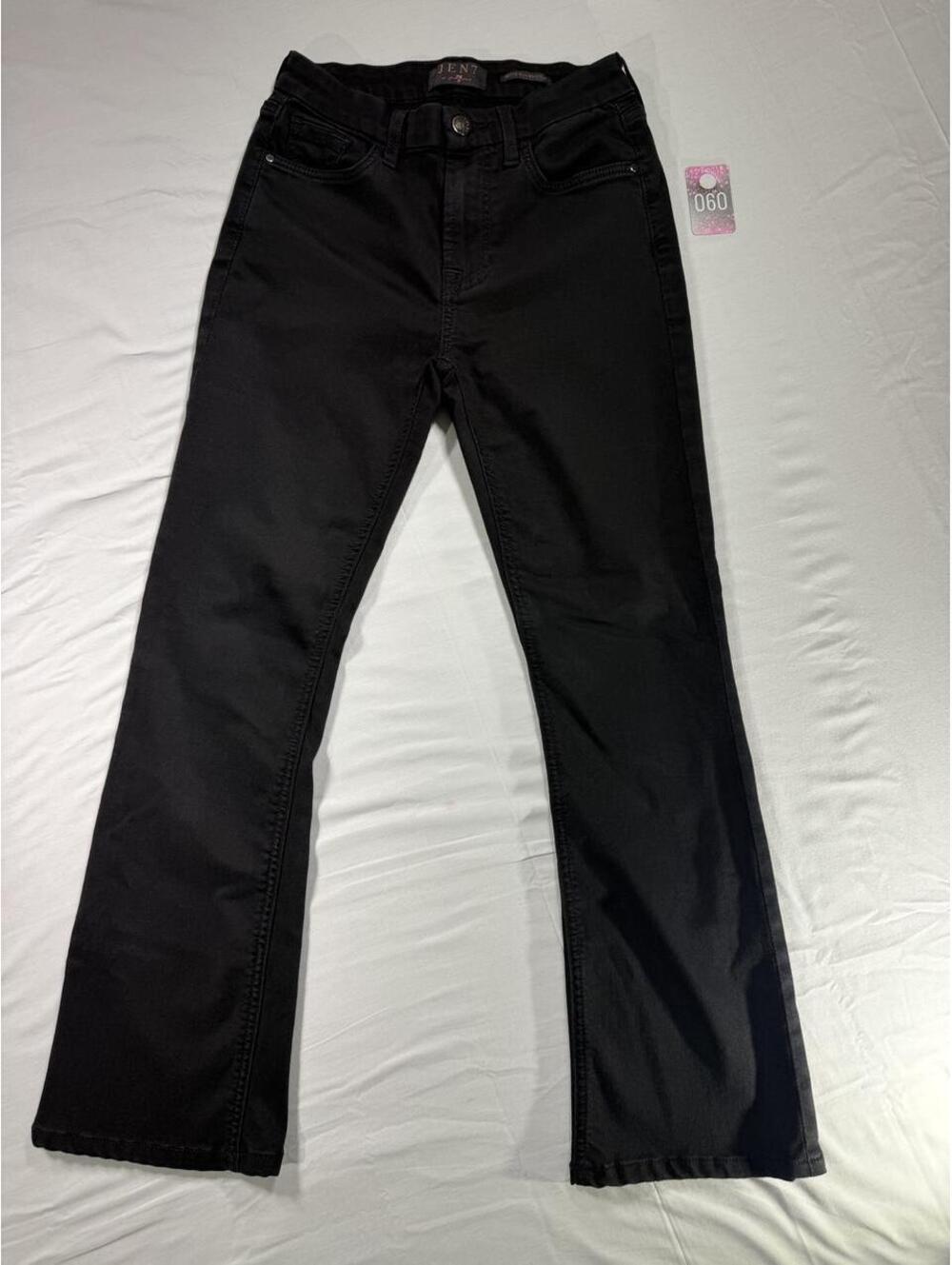 Jen7 black petite slim bootcut jeans size: 0, inseam: 26